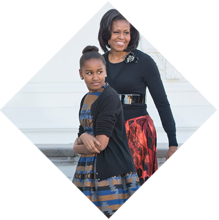 美国第一夫人米歇尔·奥巴马及其女儿